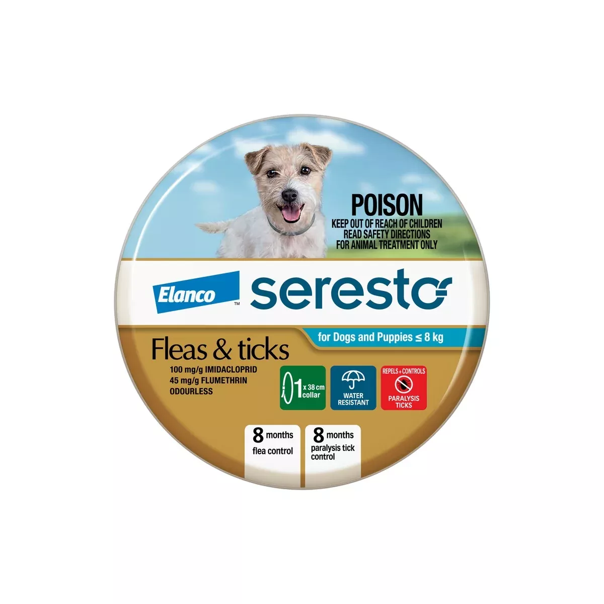 Seresto Collar for Dogs & Puppies Under 18lbs (Blue)