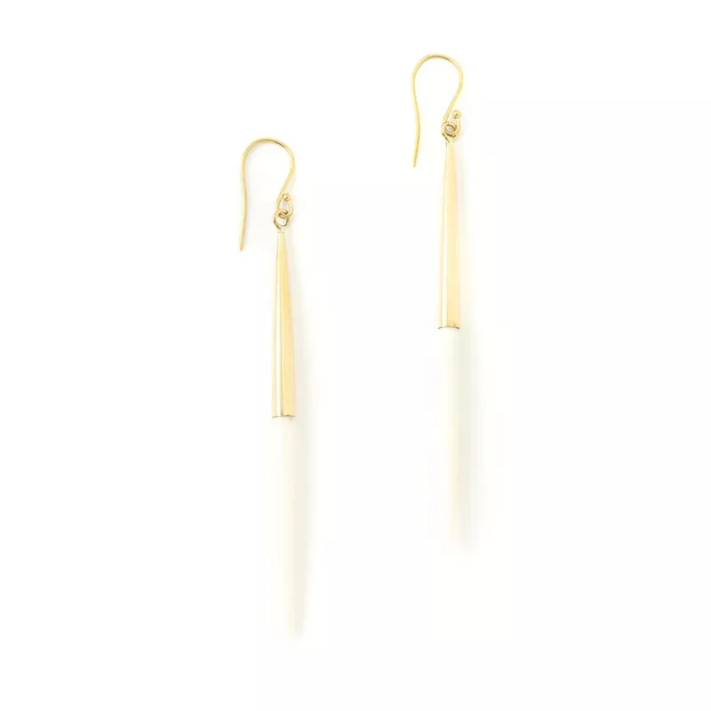 simi brass & cow earring
