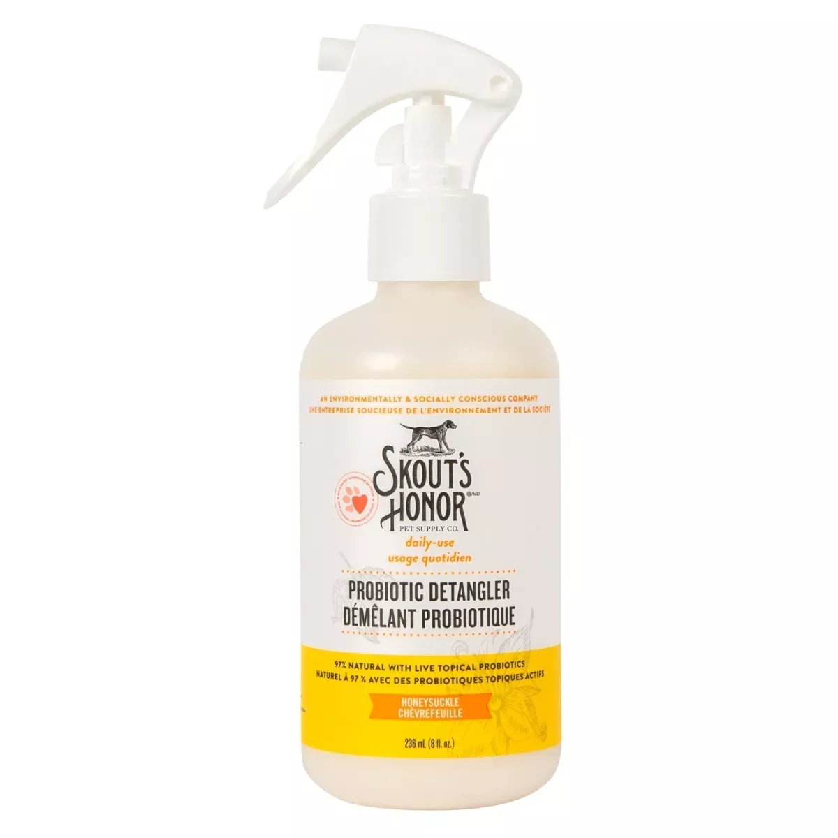 Skout's Honor Probiotic Detangler for Pets - Honeysuckle