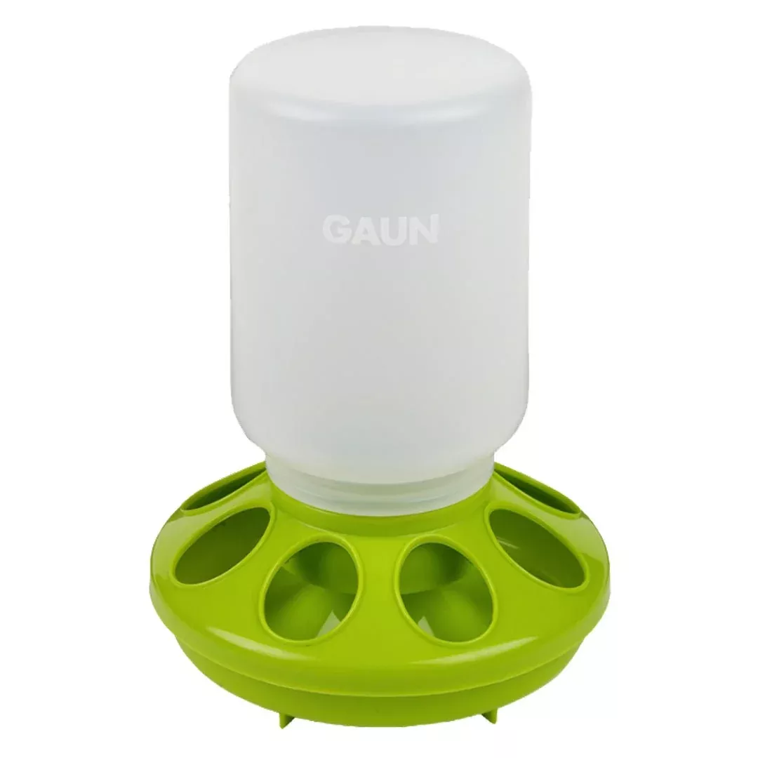 Small Plastic Chick Feeder, 1 Quart Bottle & Base for Chicks and Quail
