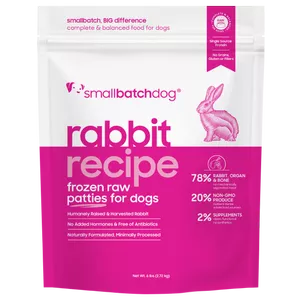 Smallbatch Dog Rabbitbatch Raw Frozen Food