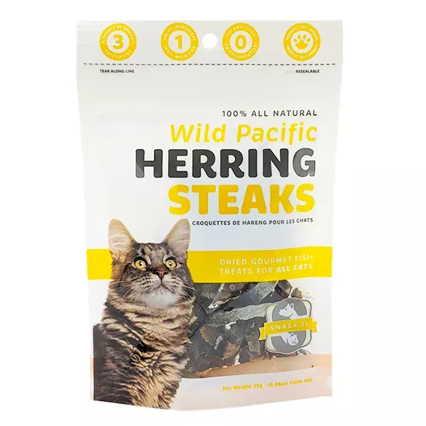 Snack21 Wild Pacific Herring Steaks for Cats