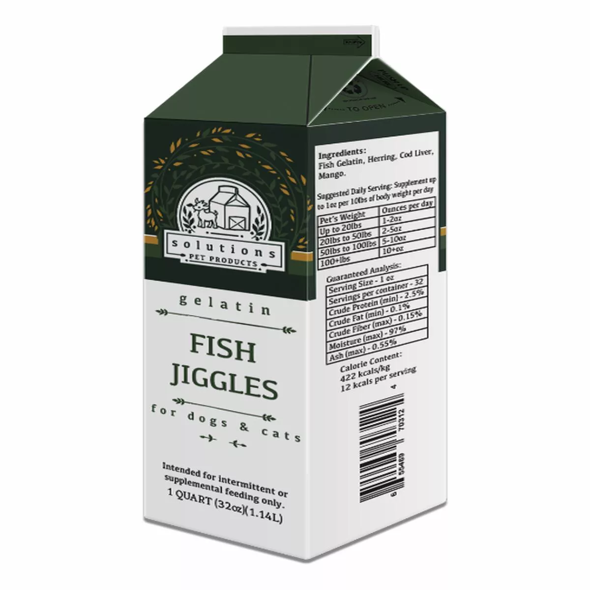 Solutions Pet Products Fish Jiggles Supplement