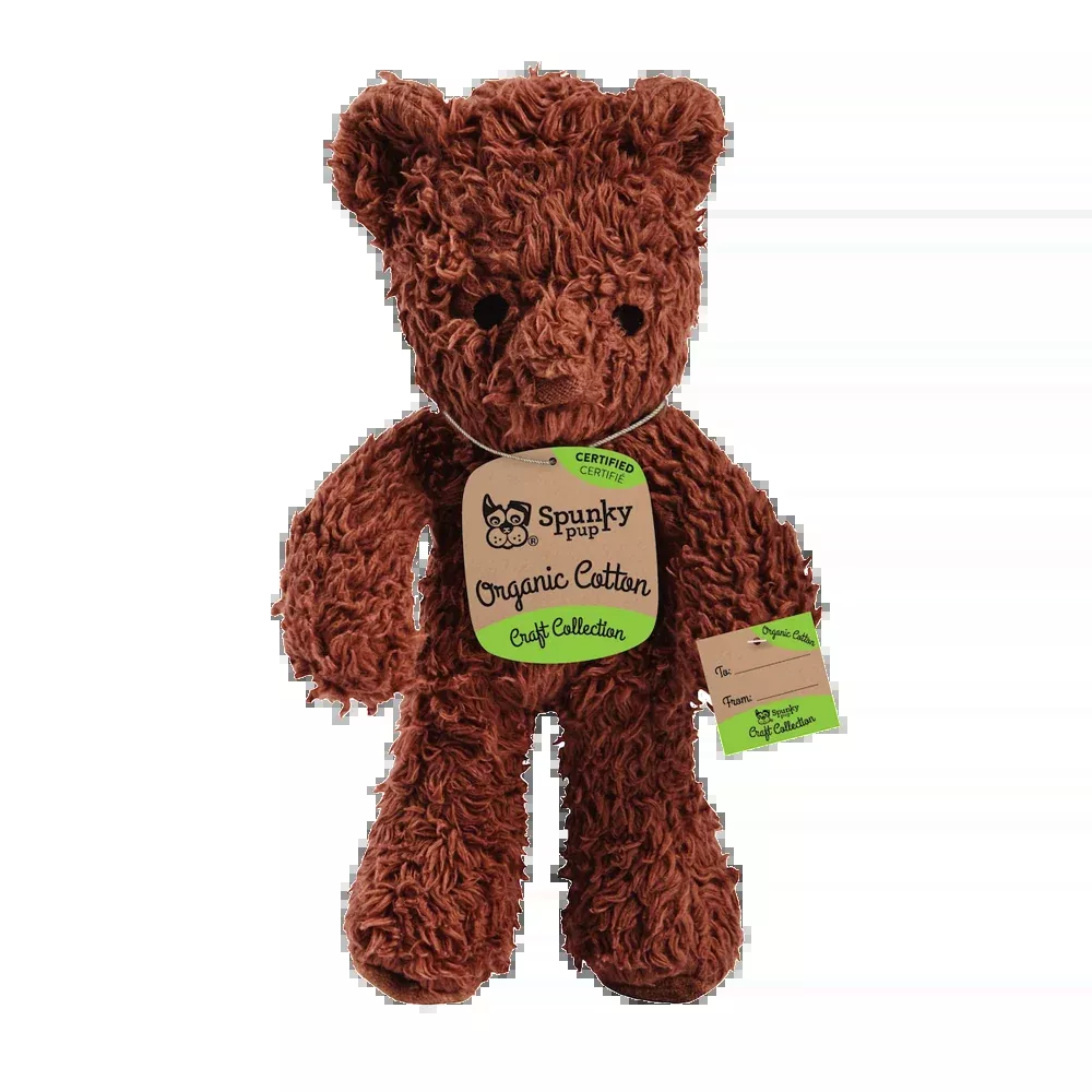 Spunky Pup Organic Cotton Bear - Brown
