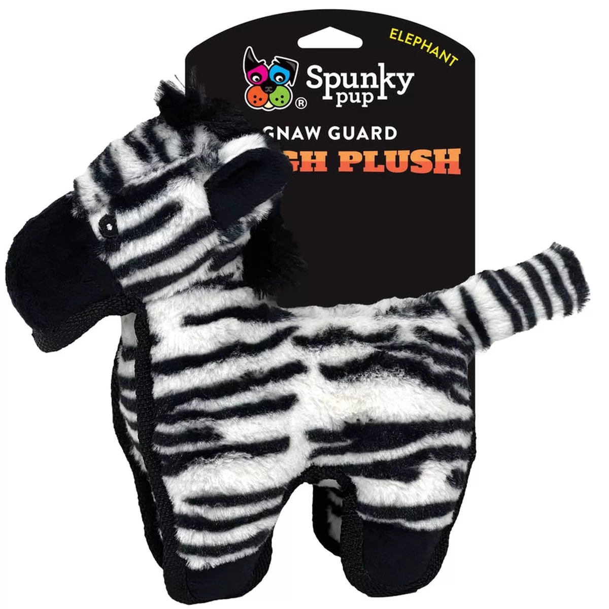 Spunky Pup Tough Plush -Zebra