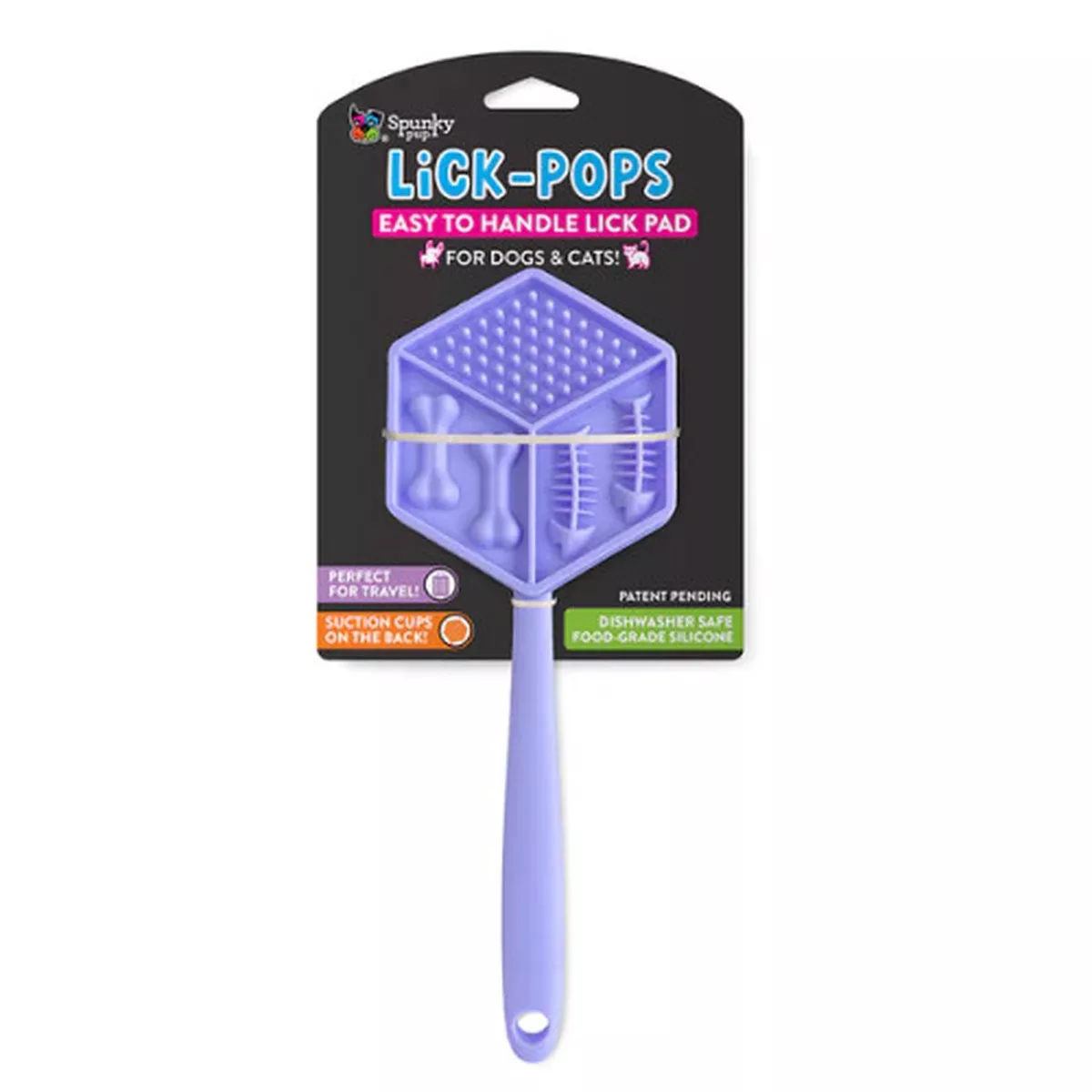 Spunkypup Lick Pops Lick Pad Spatula Hexagon