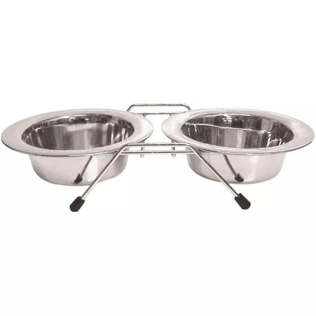 Stainless Steel Double Diner Dog Dish Set