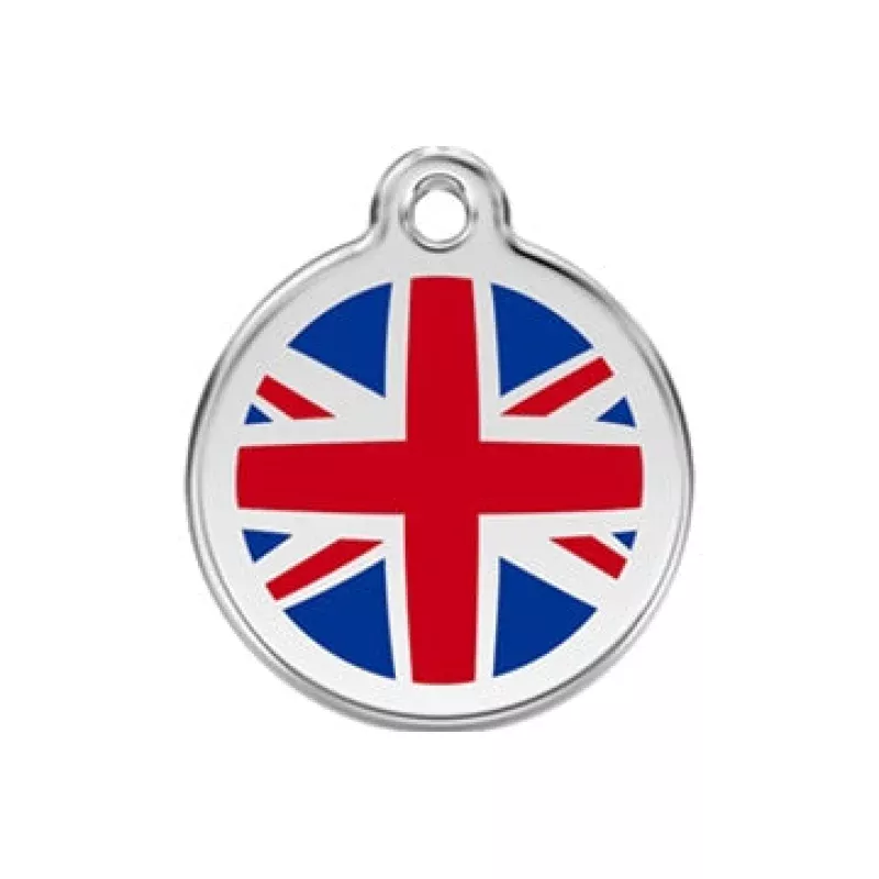 Stainless Steel UK Flag ID Tags