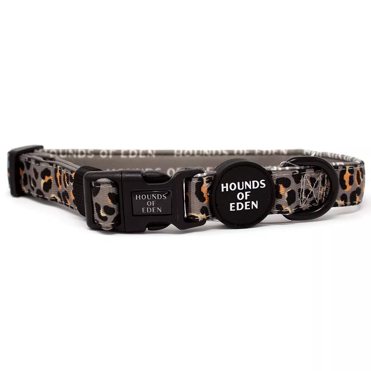 ‘Steel Leopard’ – Khaki/Grey Dog Collar