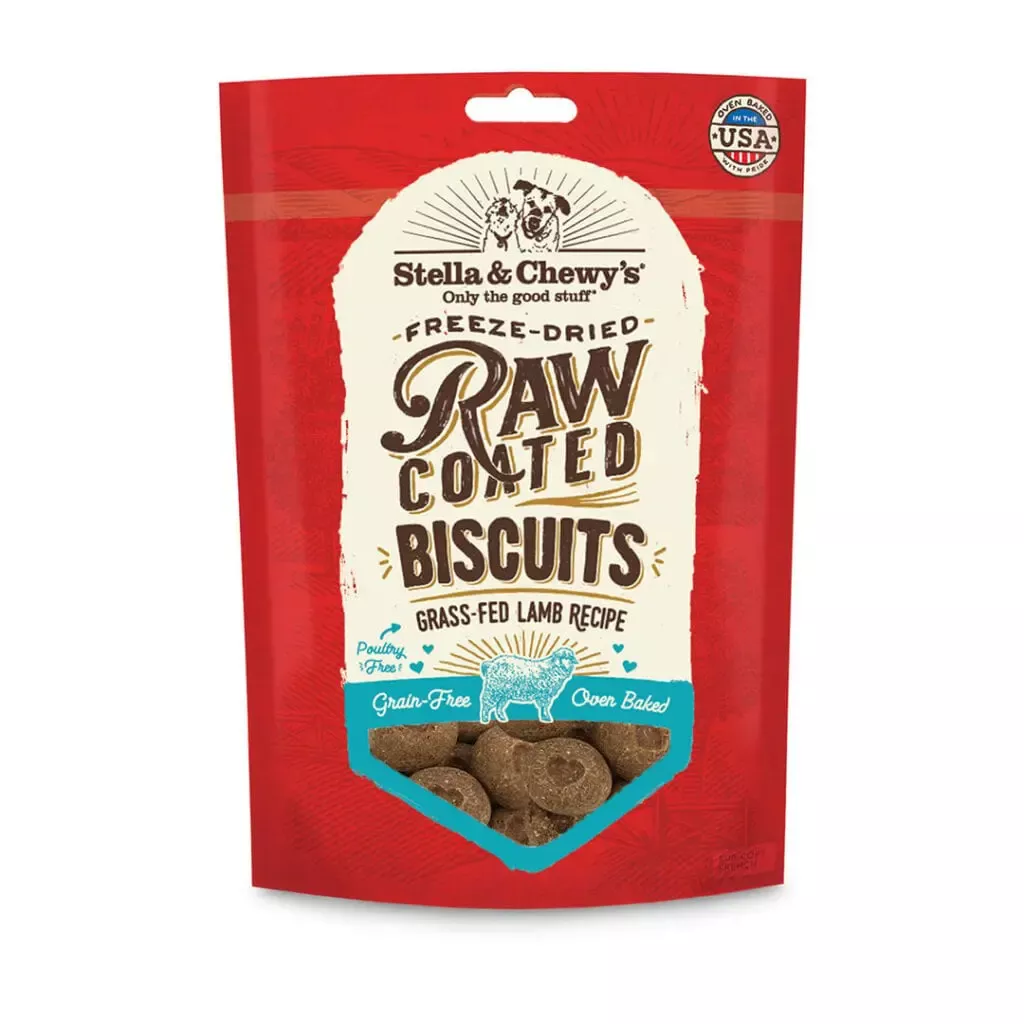 Stella & Chewy's Grass-Fed Lamb Raw Coated Biscuits 9oz