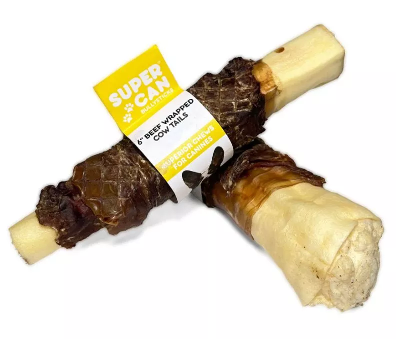 SUPERCAN 6" BEEF WRAPPED COW TAIL