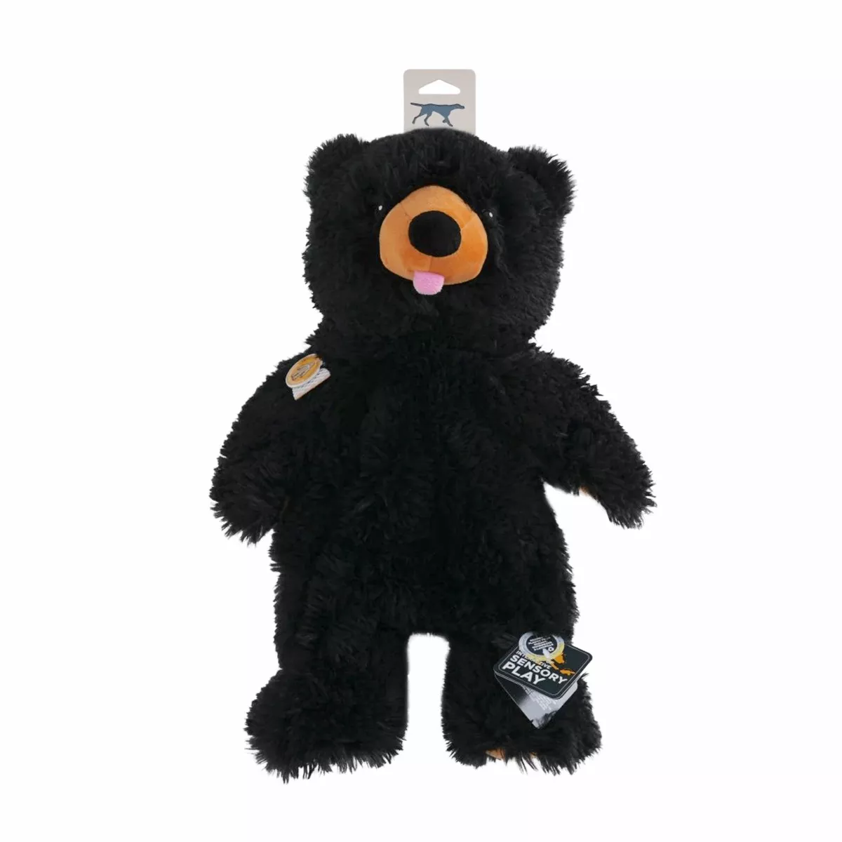 Tall Tails Stuffless Black Bear Dog Toy