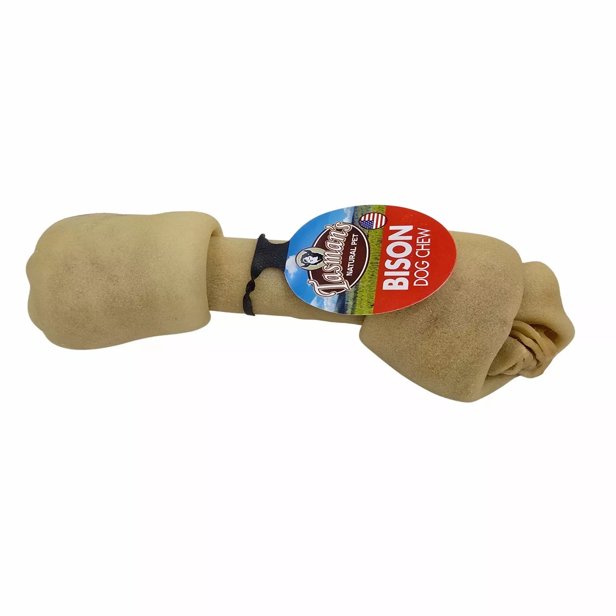 Tasmans Natural Pet Premium Bison Rawhide Medium Knotted Bone