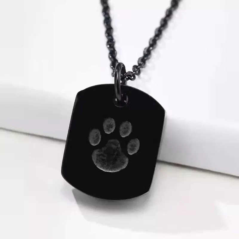 Titanium Steel Cinerary Dog Pendants