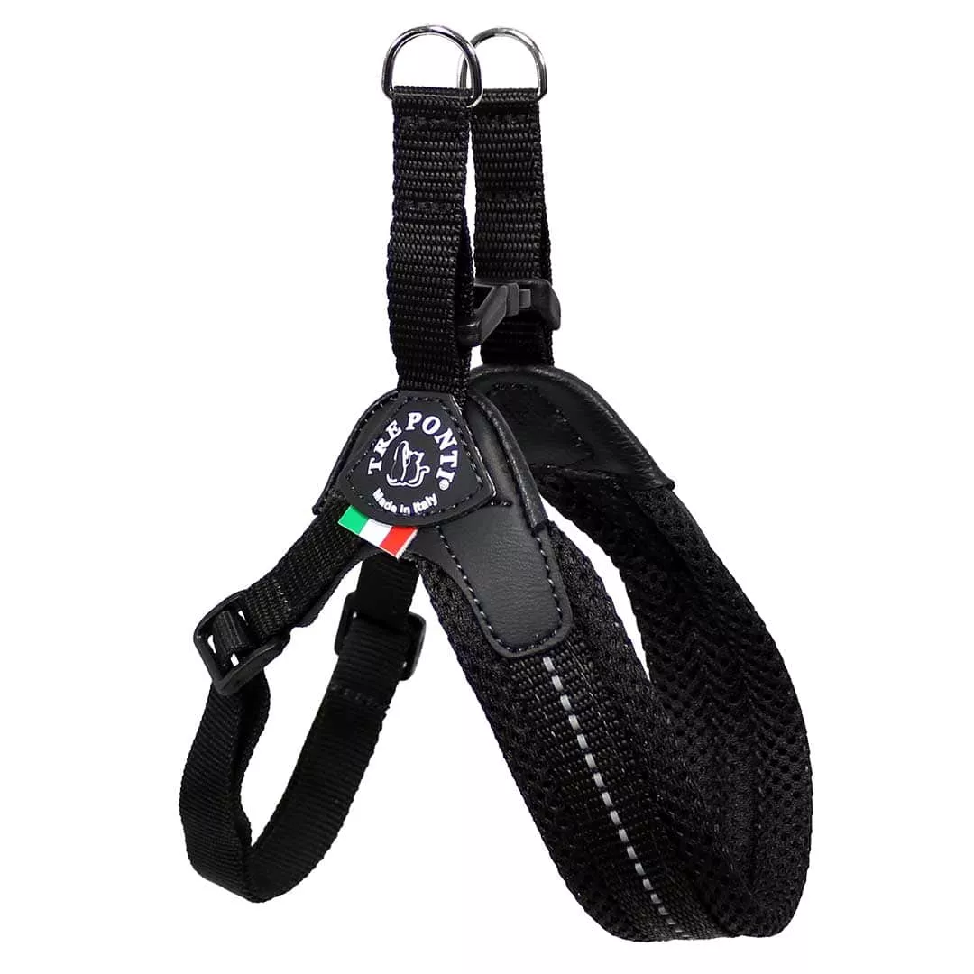 Tre Ponti Adjustable Belly Mesh Harness - Black
