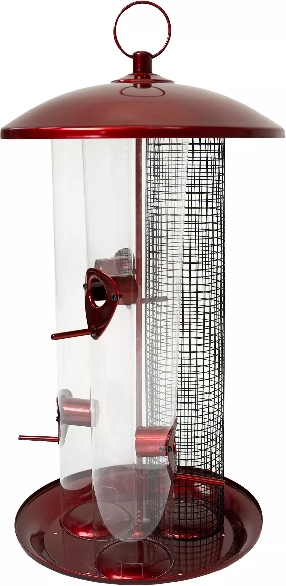 Triple Tube Bird Feeder Red 8 Lb