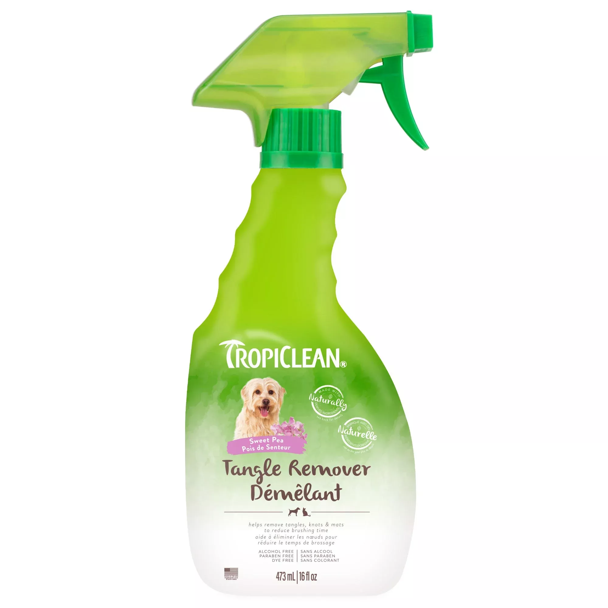 TropiClean Sweet Pea Tangle Remover Spray for Pets