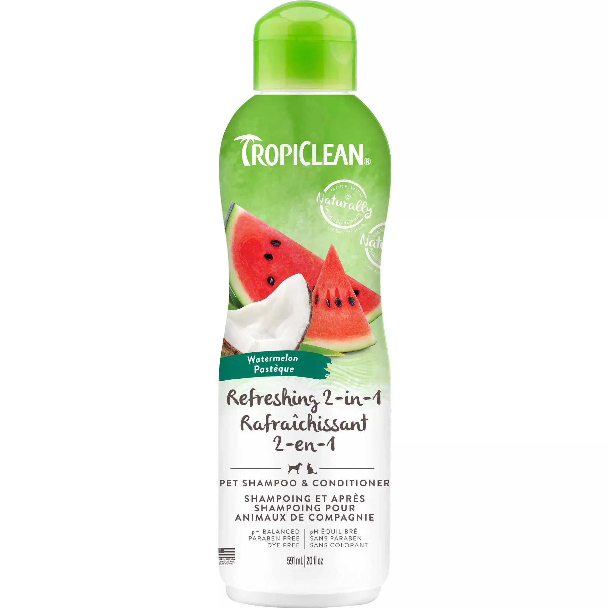 TropiClean Watermelon Refreshing 2-in-1 Shampoo and Conditioner