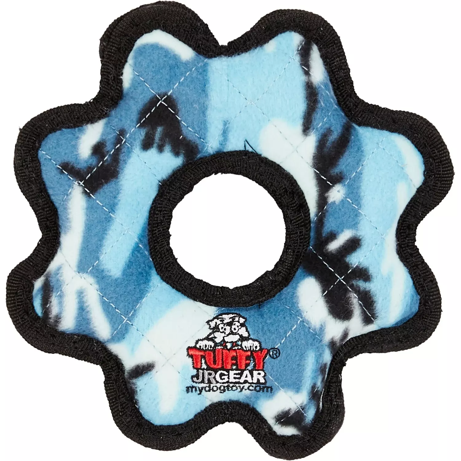 Tuffy’s Junior Gear Ring Squeaky Plush Dog Toy