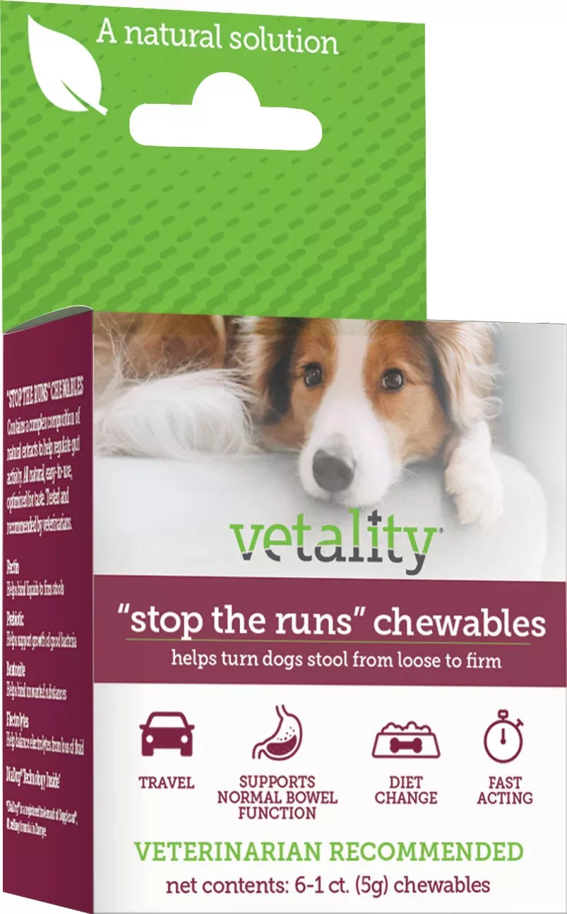 Vetality Stop The Runs Chewables For Dogs