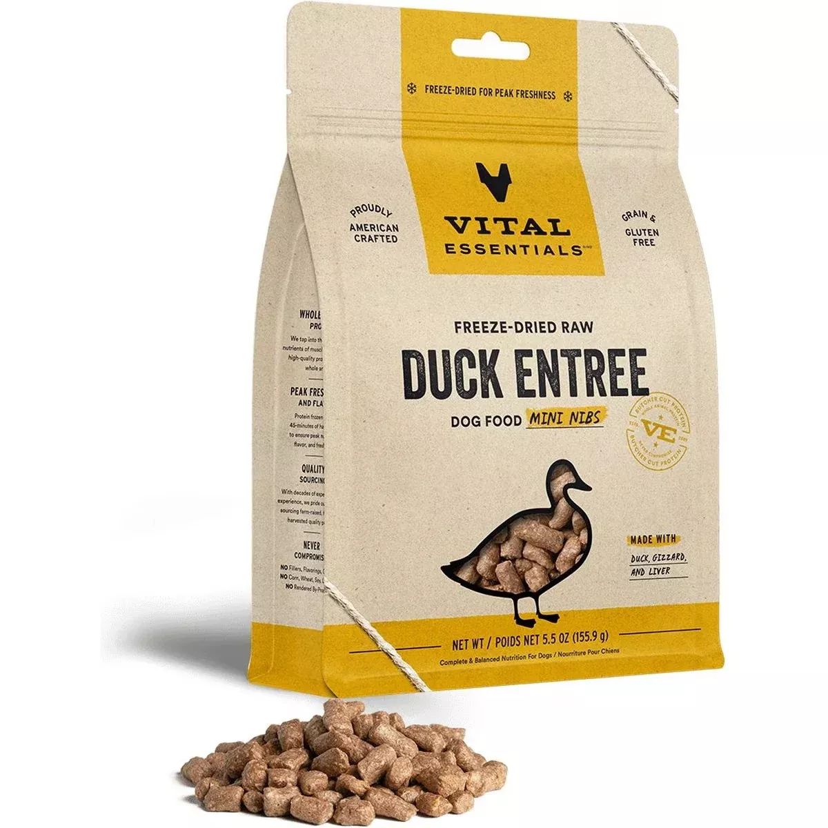 Vital Essentials Freeze Dried Raw Duck Mini Nibs