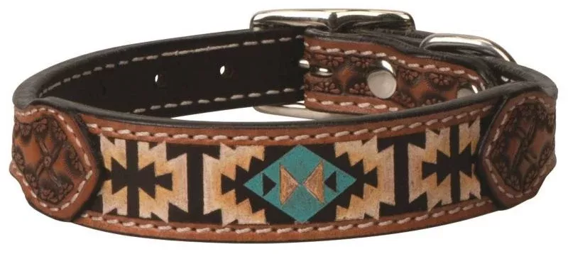 Weaver Painted Aztec Dog Collar
