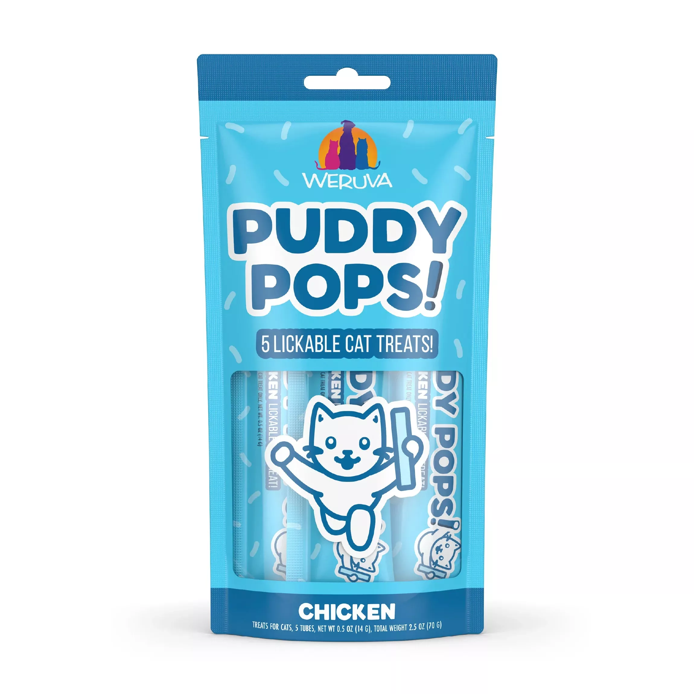 Weruva Puddy Pops! Lickable Cat Treats - Chicken