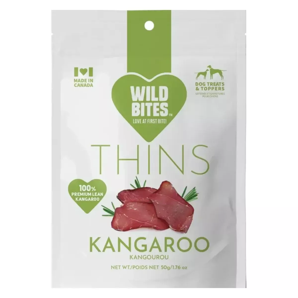 Wild Bites Thins Dog Treats - Kangaroo