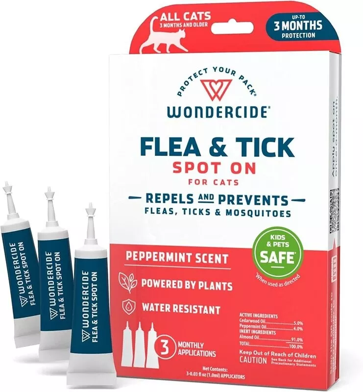 Wondercide Flea and Tick Cat Spot On 3 Months
