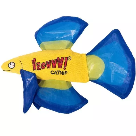 Yeowww Blue Betta Fish Catnip Toy