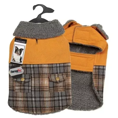 Zack & Zoey ThermaPet Plaid Duck Coat