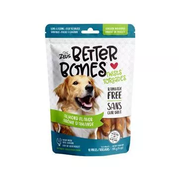 Zeus Better Bones Chicken Wrapped Twists Peanut Butter