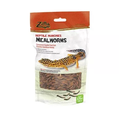 Zilla Reptile Munchies Mealworms 3.75 Oz.