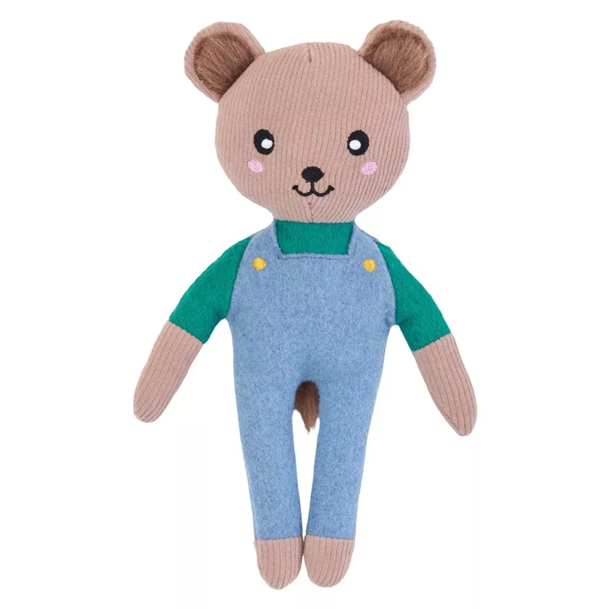 ZippyPaws EcoZippy Felt Friends Dog Toy - Benjamin the Bear