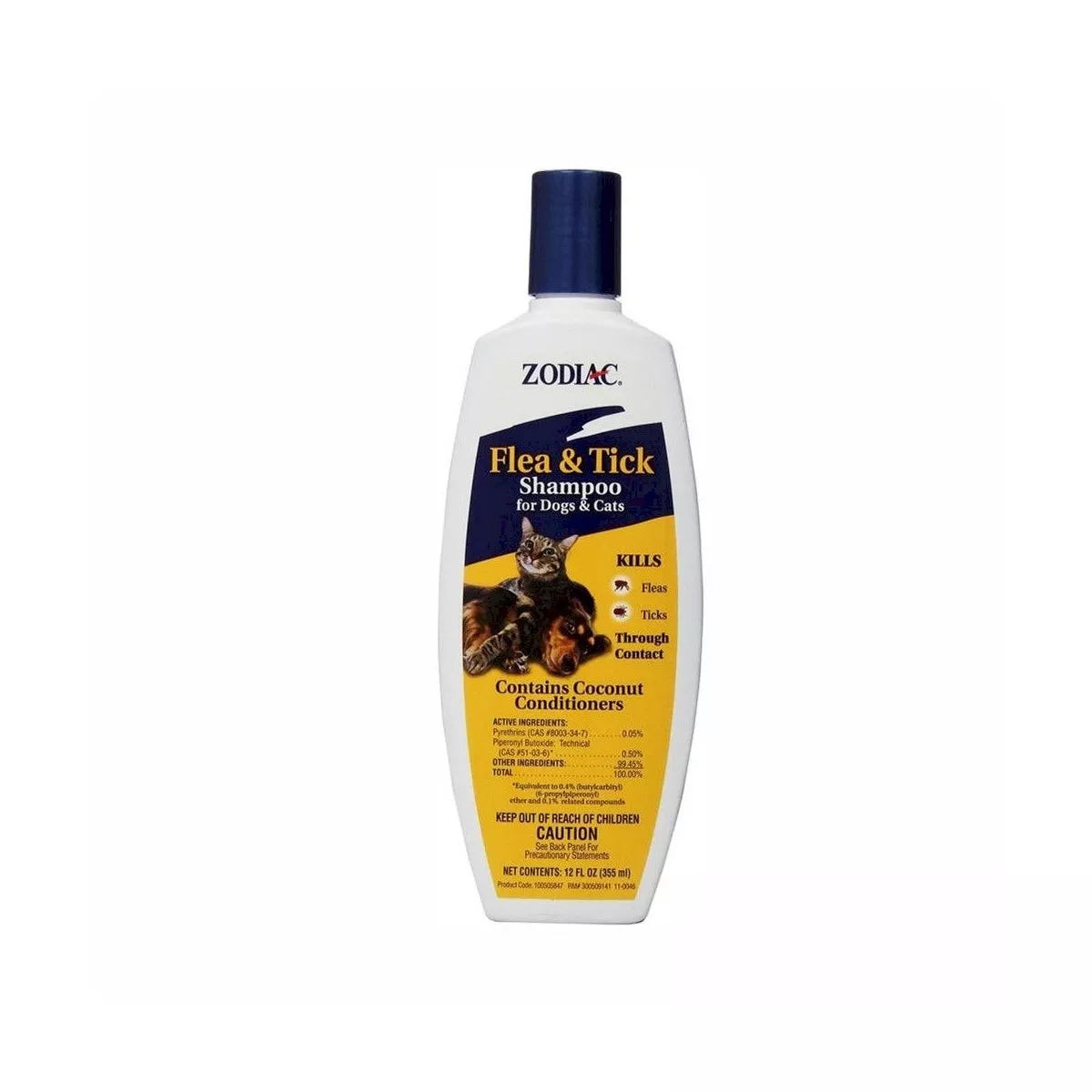 Zodiac Flea / Tick Shampoo For Dogs / Cats 12oz
