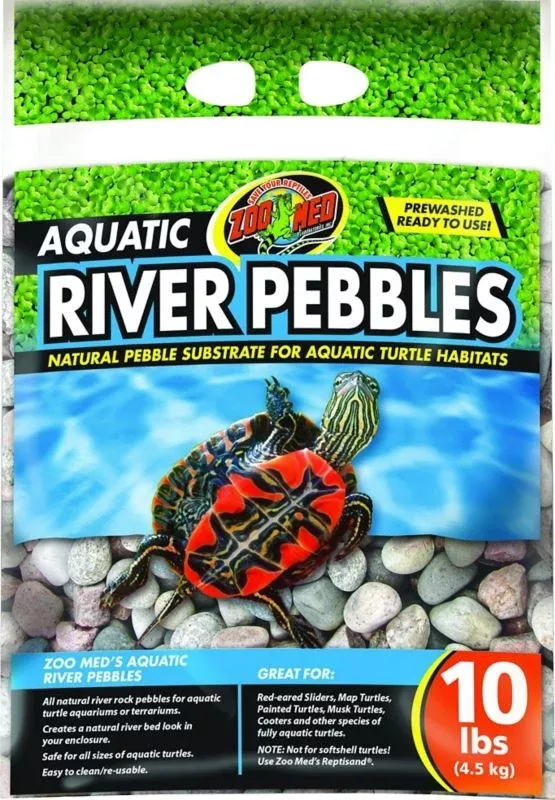 Zoo Med Aquatic River Pebbles 10 Lb