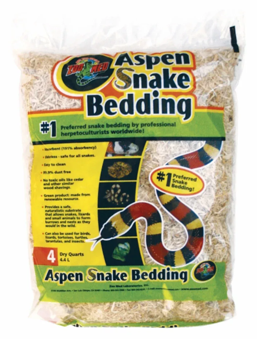Zoo Med Aspen Snake Bedding 4qt