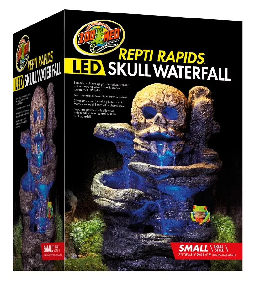 Zoo Med Repti Rapids LED Skull Waterfall