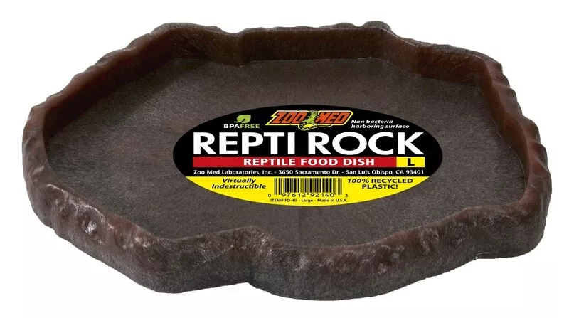 ZOO MED REPTI ROCK FLAT DISH LG