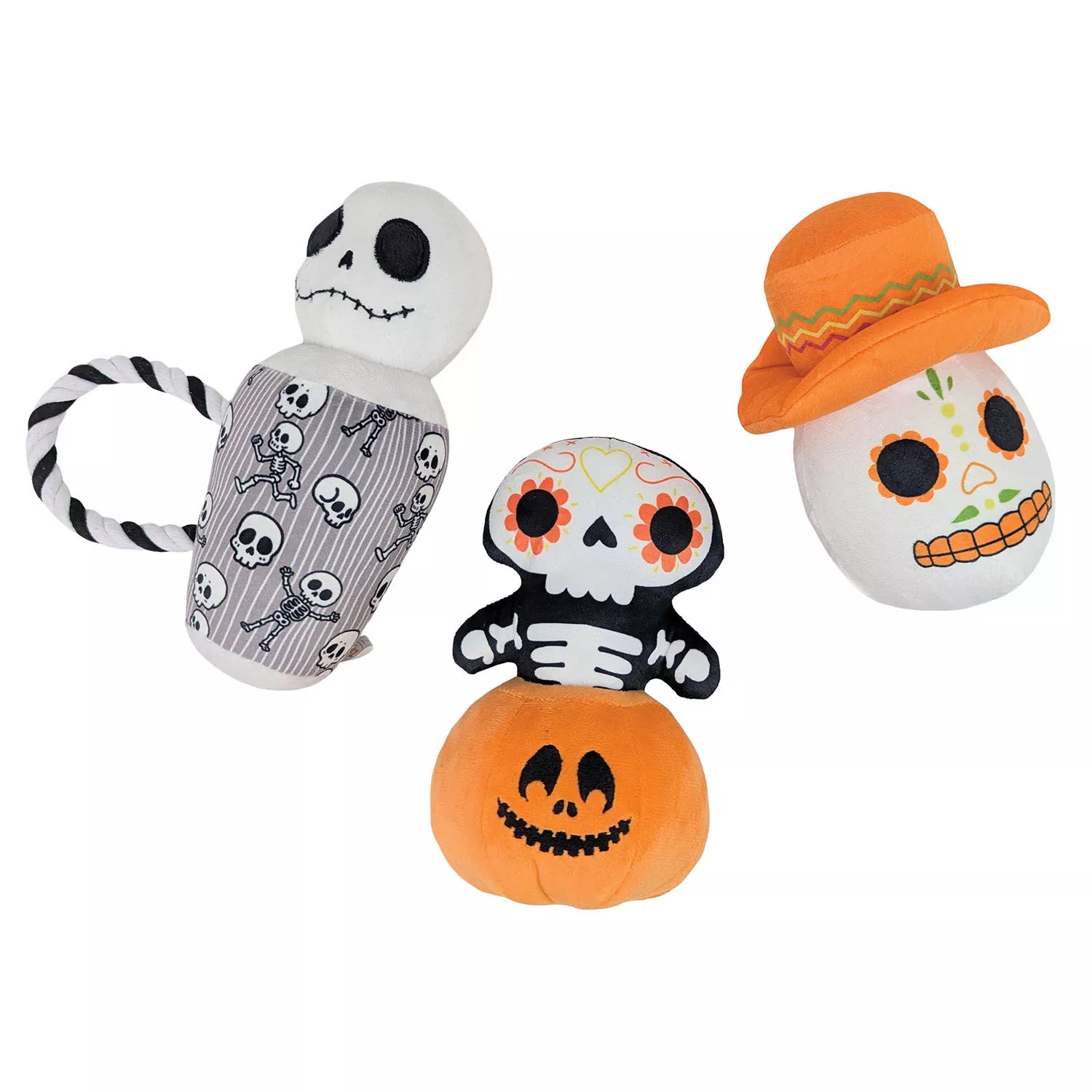 Zoom Pets Skeleton Trio Dog Toys