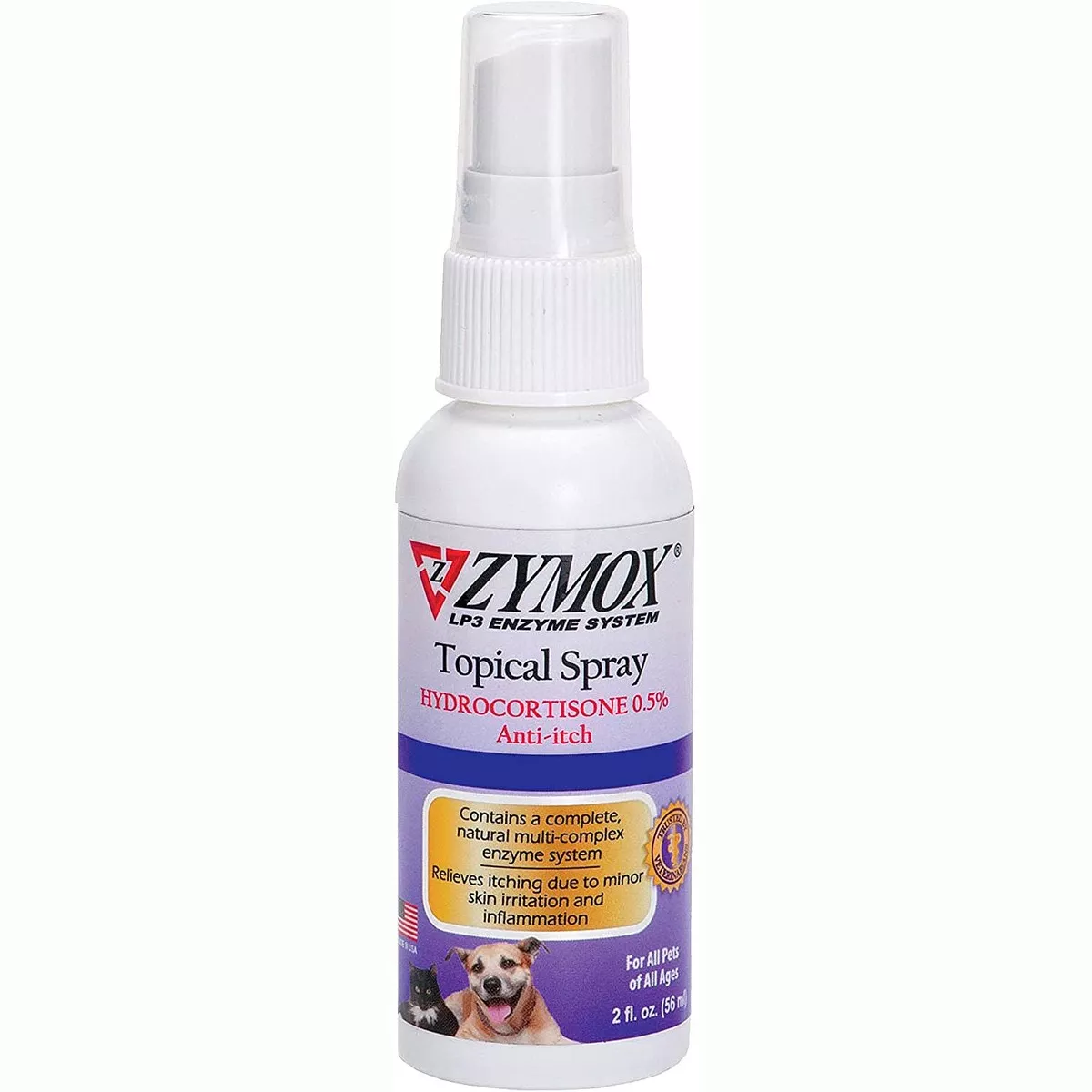 Zymox Pet Spray with .5% Hydrocortizone 2 oz.