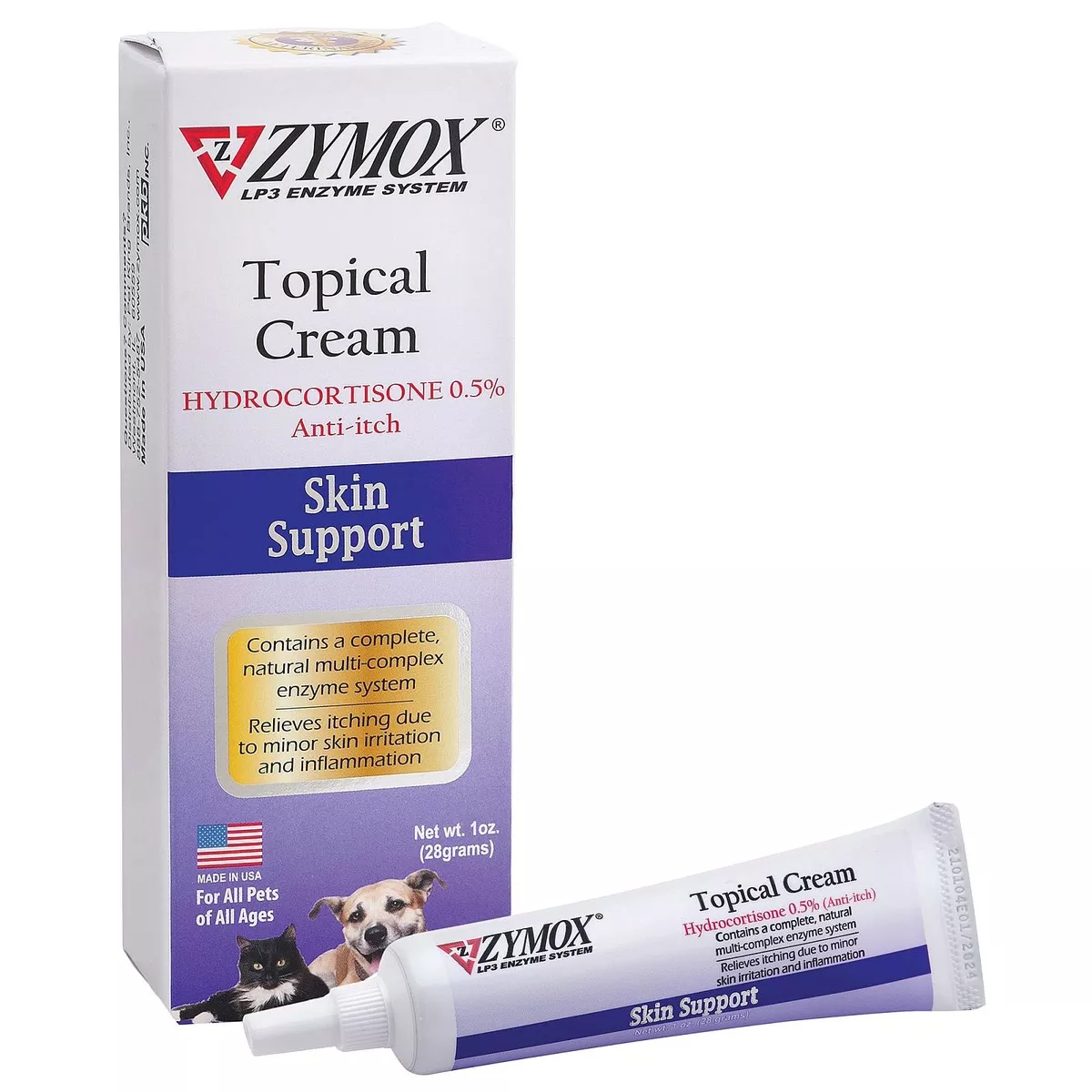 Zymox Topical Cream Hydrocortisone 0.5%